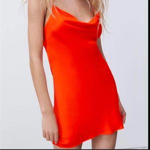 ZARA slip satin dress Red / xs